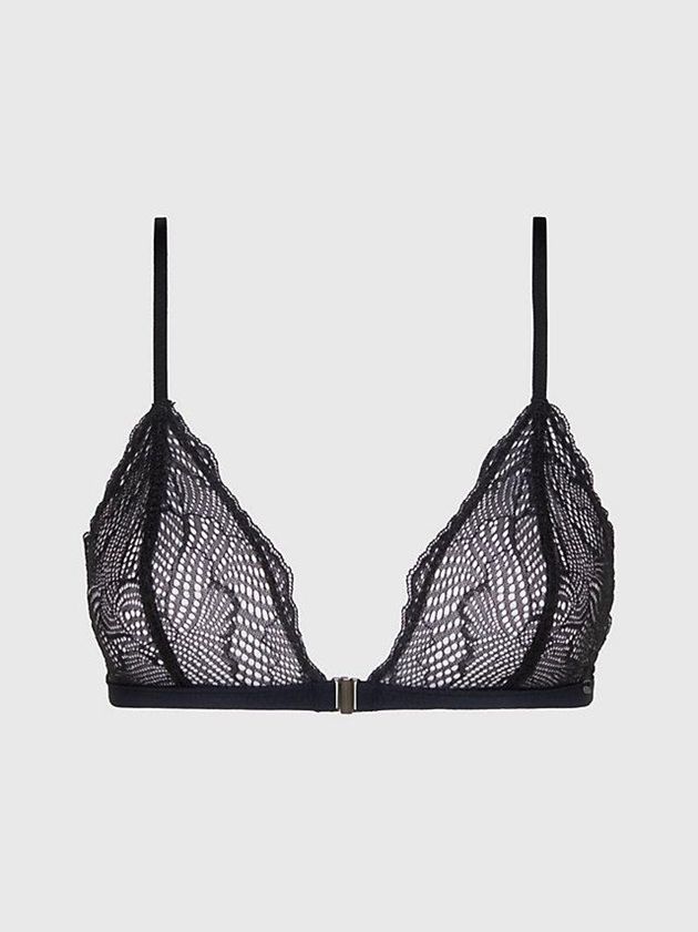 Calvin Klein USA Triangle - Geo Lace Womens Bra Black 9235041-EW